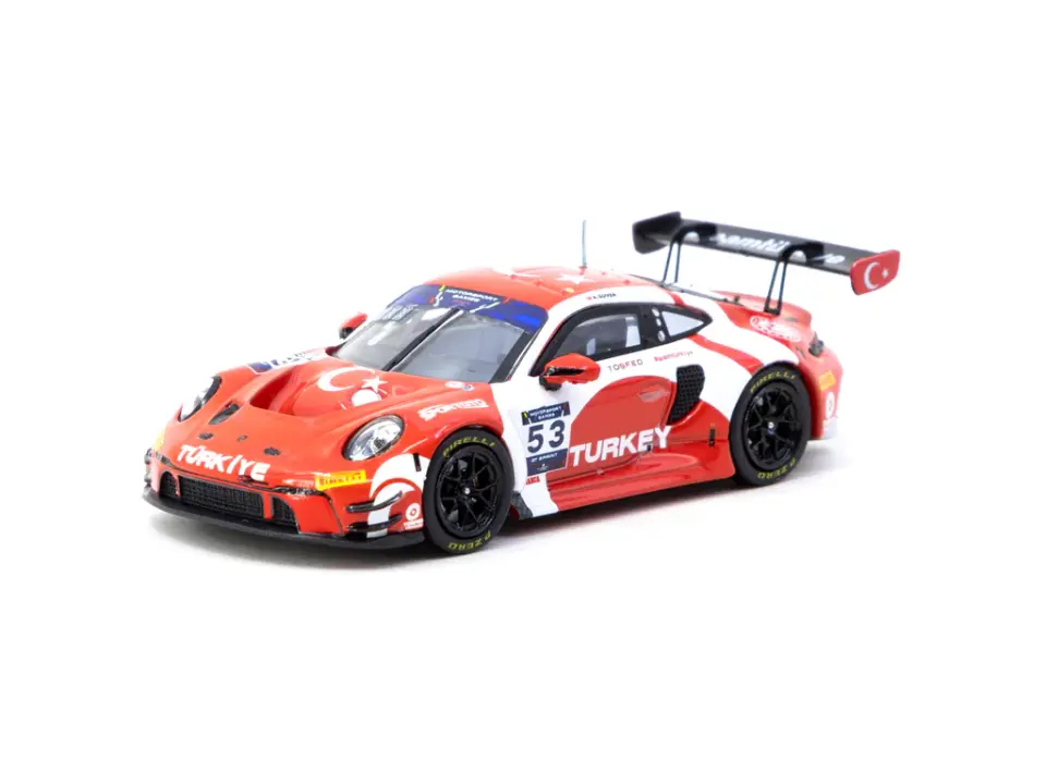 Tarmac Works X Ixo Porsche 911 GT3 R Fia Motorsport Games GT Sprint Winner 2024 Ayhancan Güven