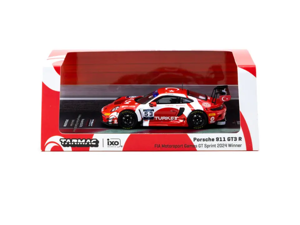 Tarmac Works X Ixo Porsche 911 GT3 R Fia Motorsport Games GT Sprint Winner 2024 Ayhancan Güven