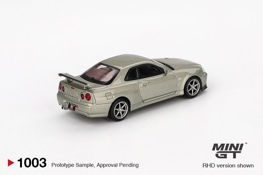 Mini GT 1/64 Nissan Skyline GT-R (R34) V-Spec II Nür Millenium Jade