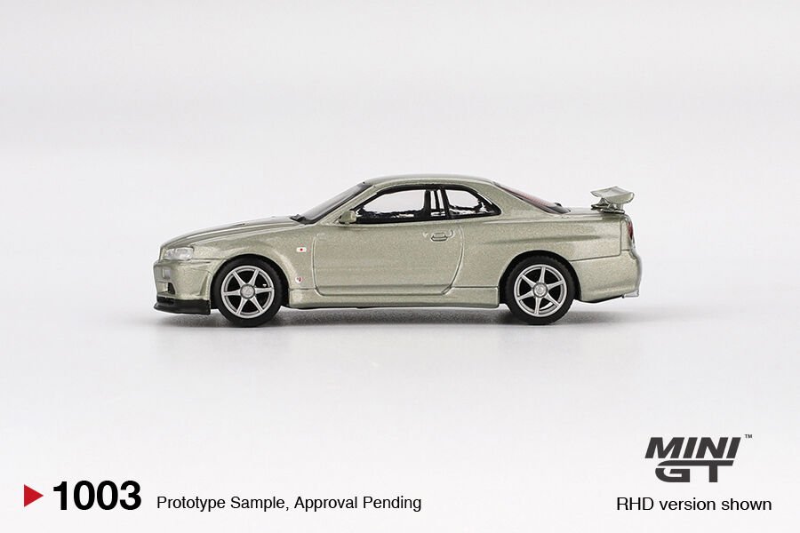 Mini GT 1/64 Nissan Skyline GT-R (R34) V-Spec II Nür Millenium Jade