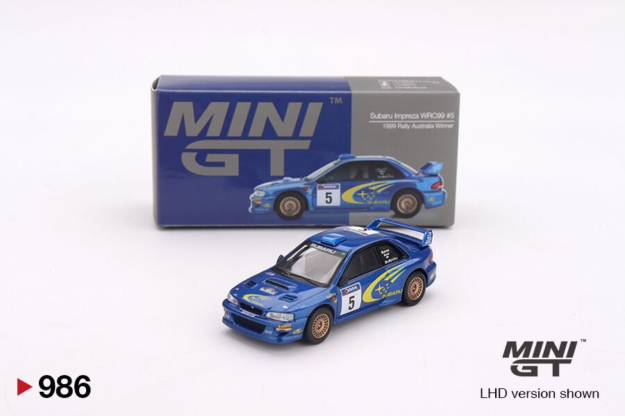 Mini GT 1/64 Subaru Impreza WRC98 1998 Rally Monte-Carlo 3rd Place #3