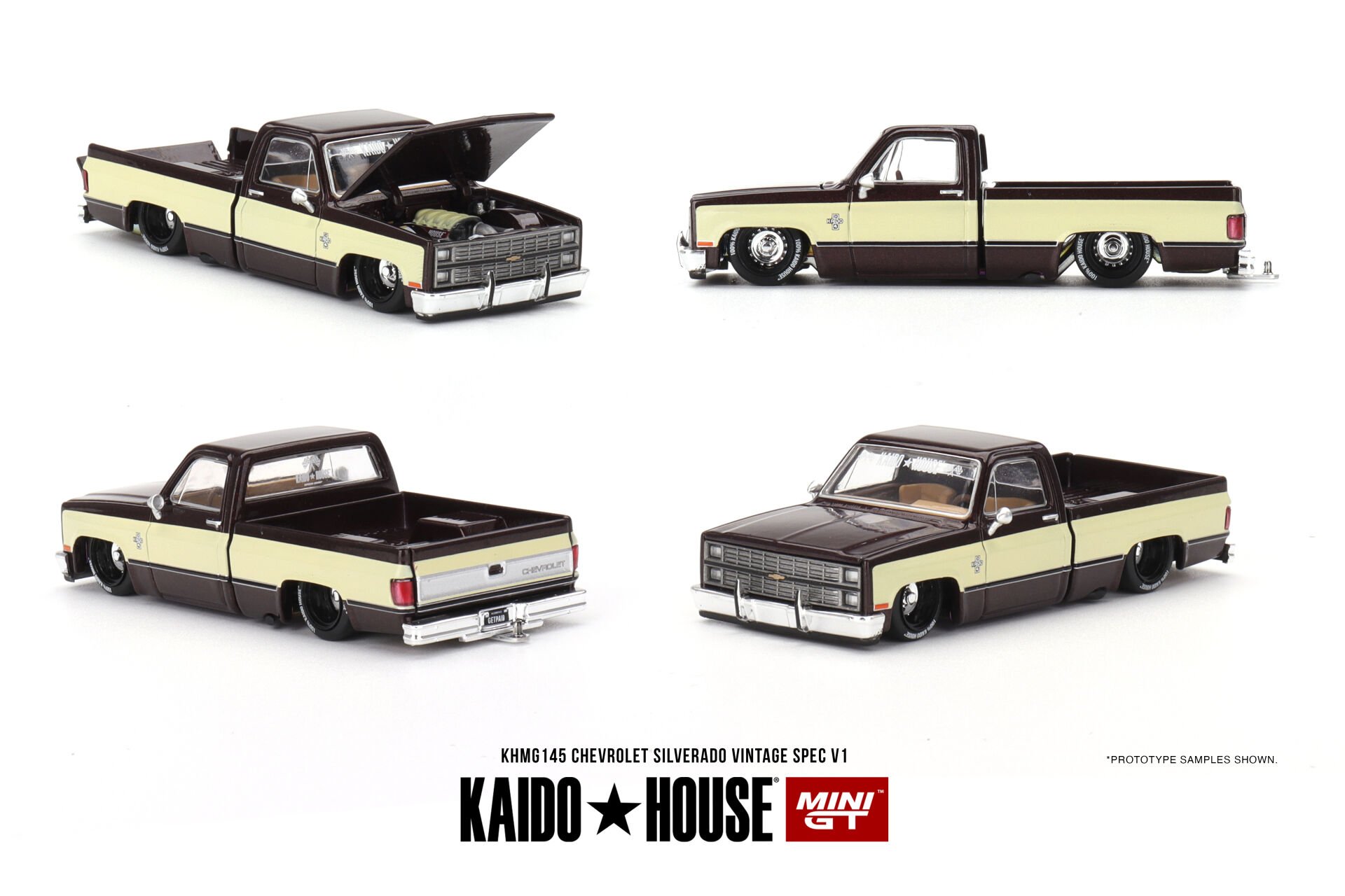 KAIDOHOUSE x MINI GT Chevrolet Silverado KAIDO Vintage Spec V1