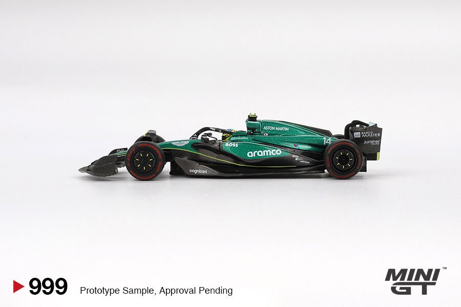 Mini GT 1/64 Aston Martin AMR24 #14 Fernando Alonso 2024 F1 2024 Bahrain GP (BLİSTER)