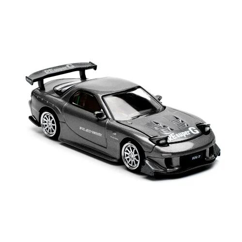 Pop Race 1/64 Mazda RX7 RE-AMEMIYA GUN METAL