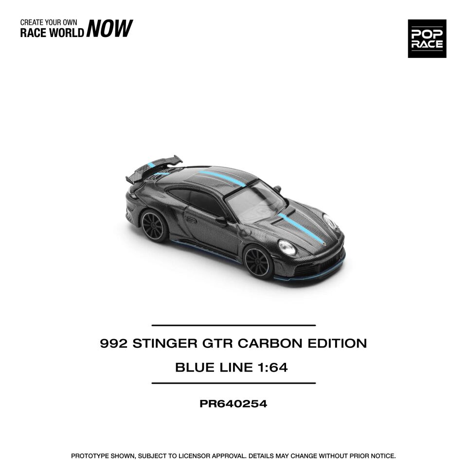Pop Race 1/64 Porsche 992 Stinger GTR Carbon Edition Redline
