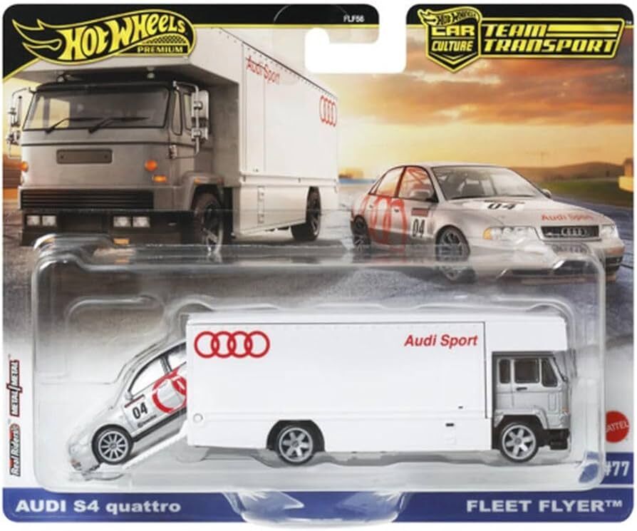 Hot Wheels Premium Team Transport Audi S4 Quattro & Fleet Flyer