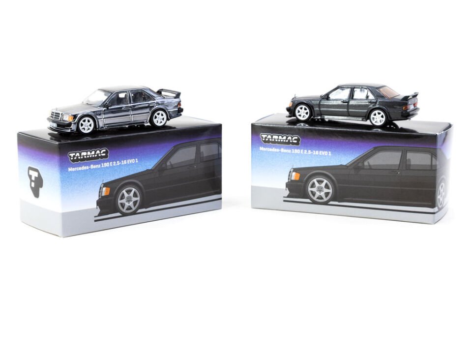 Tarmac Works 1/64 Mercedes-Benz 190 E 2.5-16 EVO 1 Blue Black Metallic