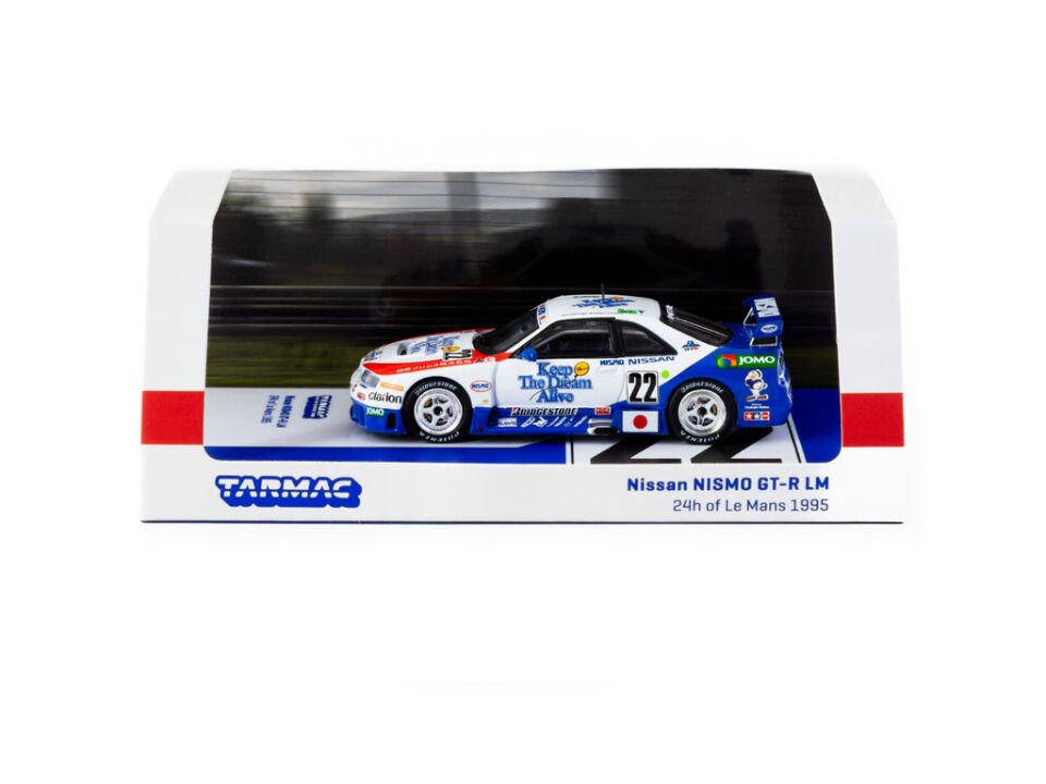 Tarmac Works 1/64 Nissan NISMO GT-R LM 24h of Le Mans 1995 #22 White/Blue