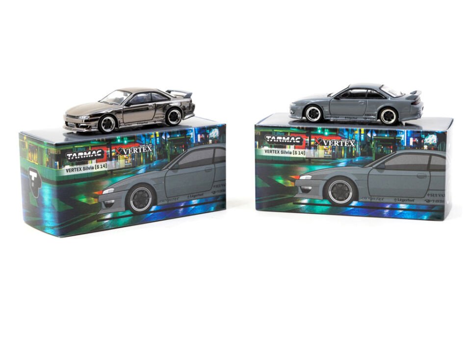 Tarmac Works 1/64 VERTEX Silvia (S 14) Grey