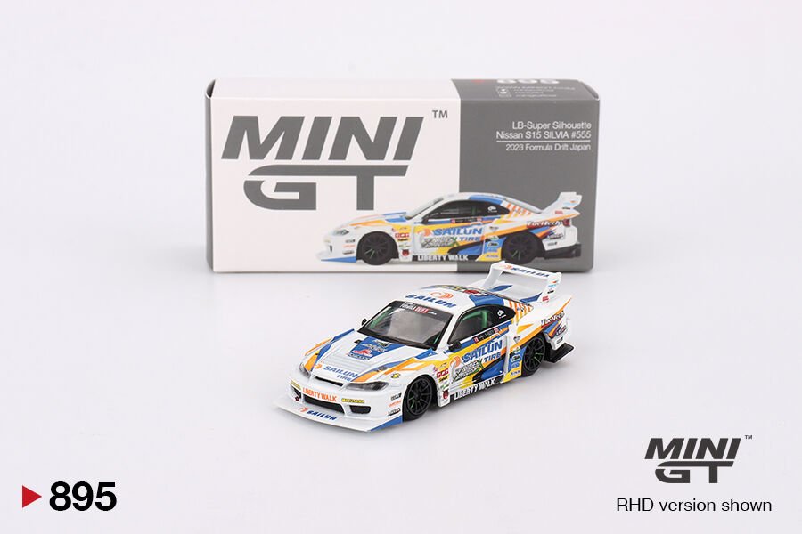 Mini GT 1/64 Nissan LB-Super Silhouette S15 SILVIA #555 2023 Formula Drift Japan