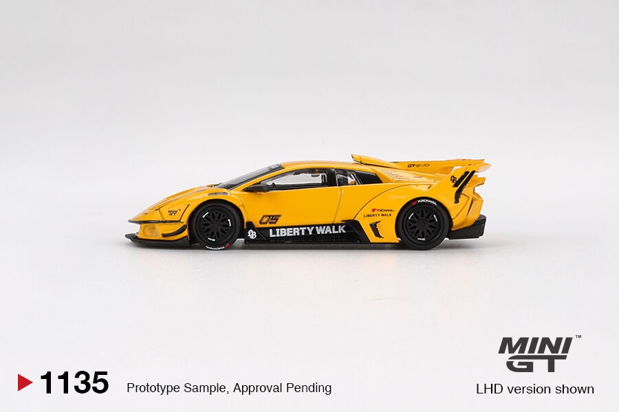 Mini GT 1/64 LB-Silhouette WORKS MURCIELAGO GT Evo Yellow
