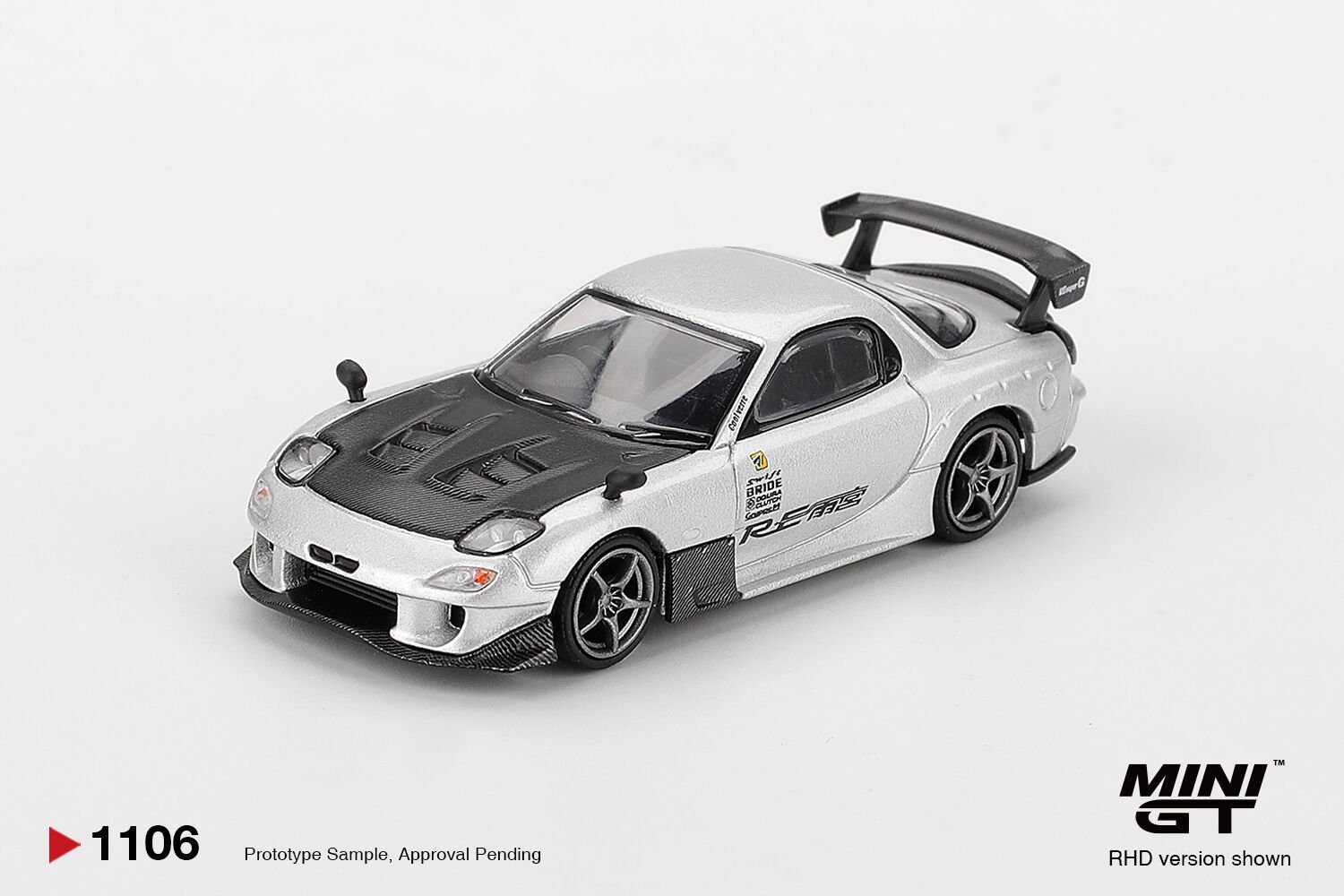 Mini GT 1/64 Mazda RX-7 RE-Amemiya Silver Metallic