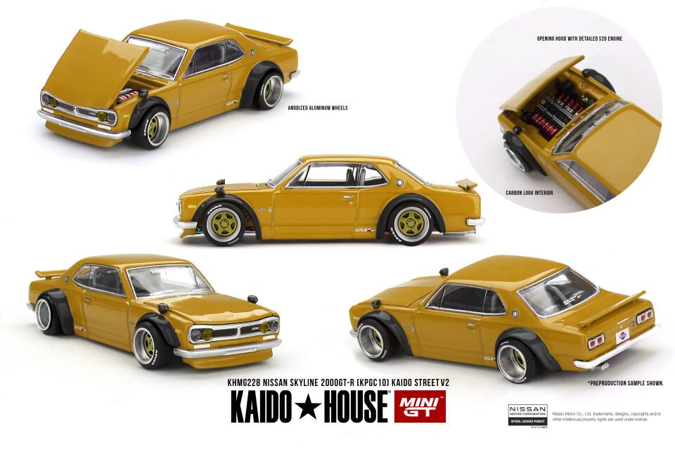 Kaido House X Mini GT 1/64 Nissan Skyline 2000 GT-R (KPGC10) Kaido Street V2