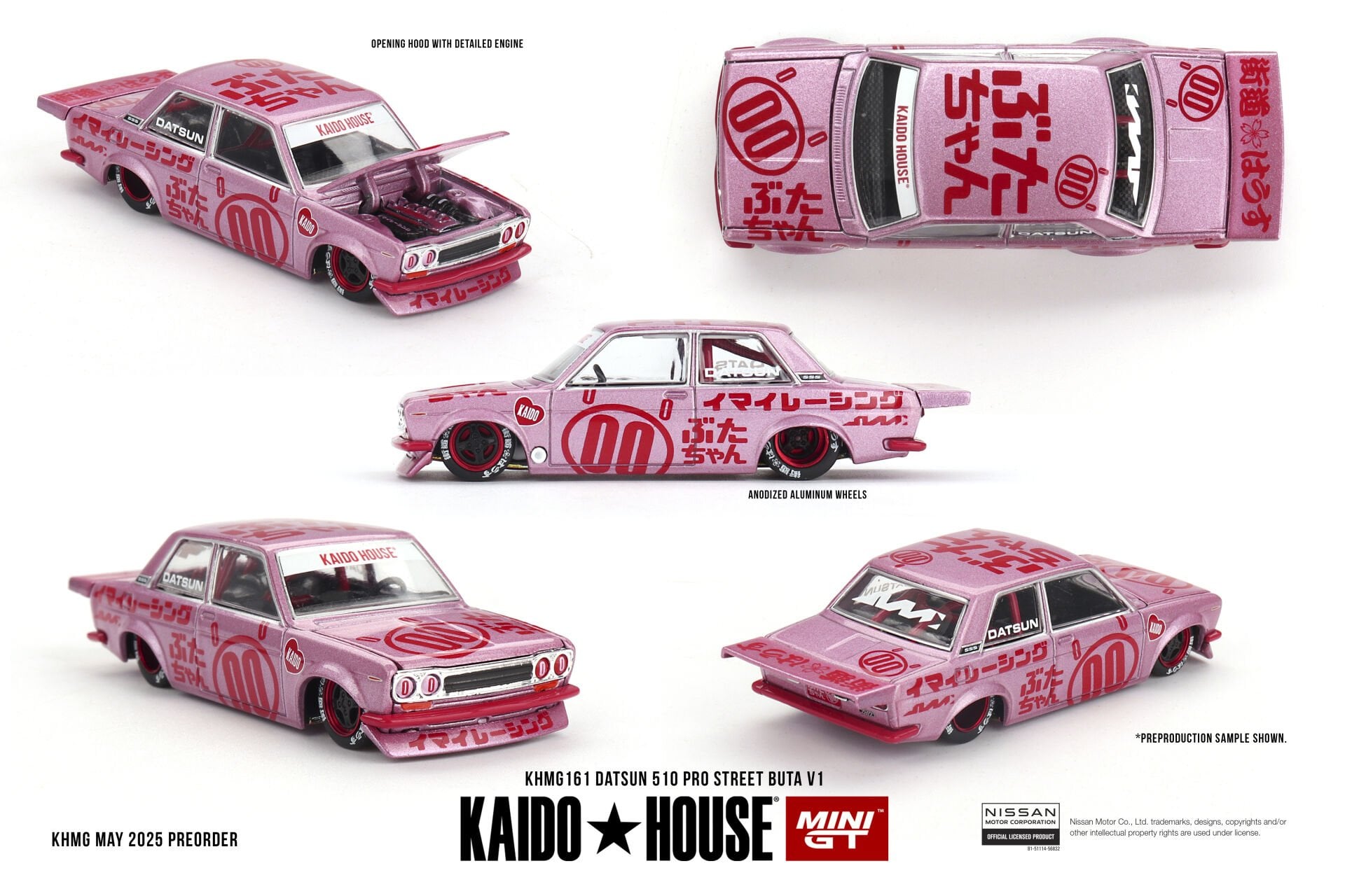 Kaido House X Mini GT 1/64 Datsun 510 Pro Street Buta V1