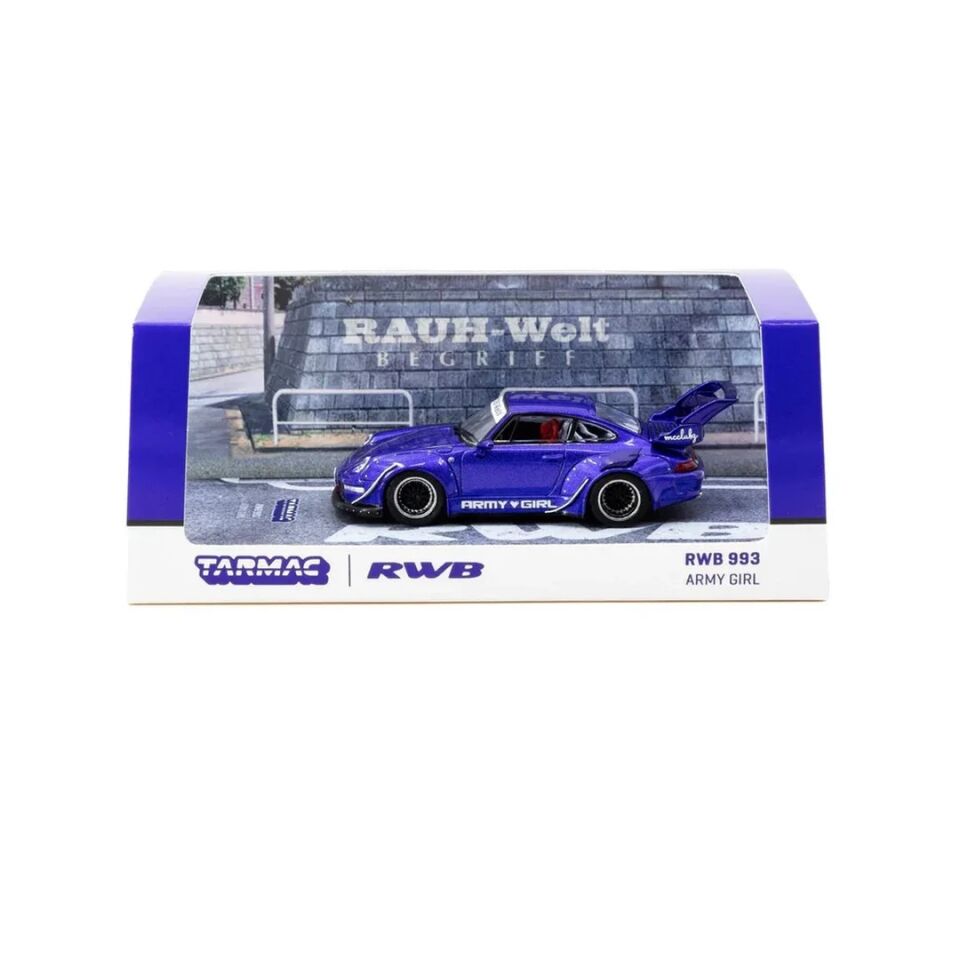 Tarmac Works 1/64 RWB 993 ARMY GIRL Blue