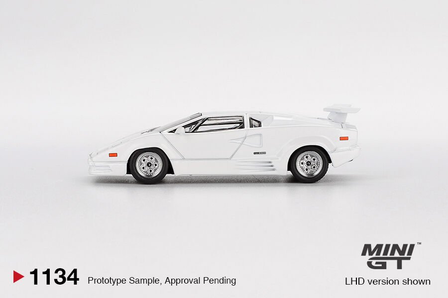 Mini GT 1/64 Lamborghini Countach 25th Anniversary White
