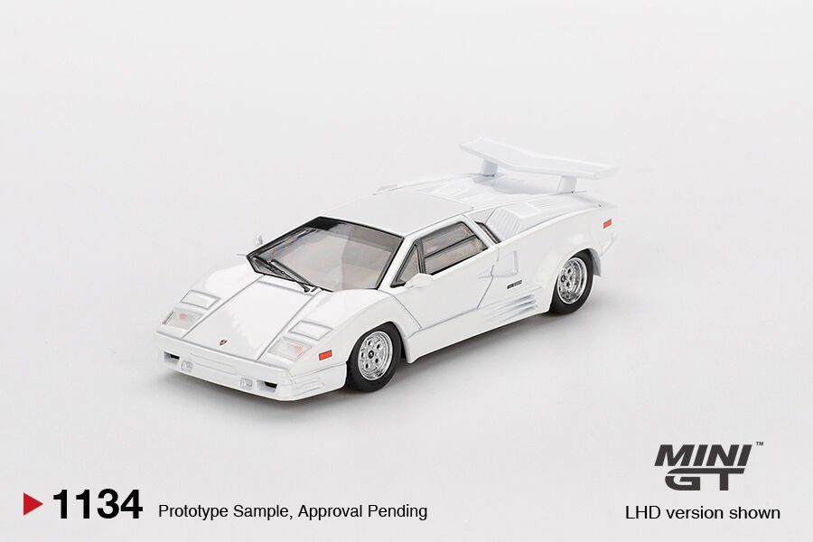 Mini GT 1/64 Lamborghini Countach 25th Anniversary White