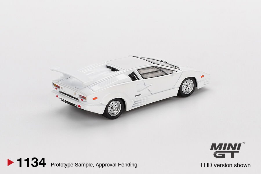 Mini GT 1/64 Lamborghini Countach 25th Anniversary White