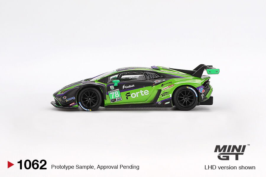 Mini GT 1/64 Lamborghini Huracán GT3 EVO2 Forte Racing 2024 IMSA Daytona 24 Hrs