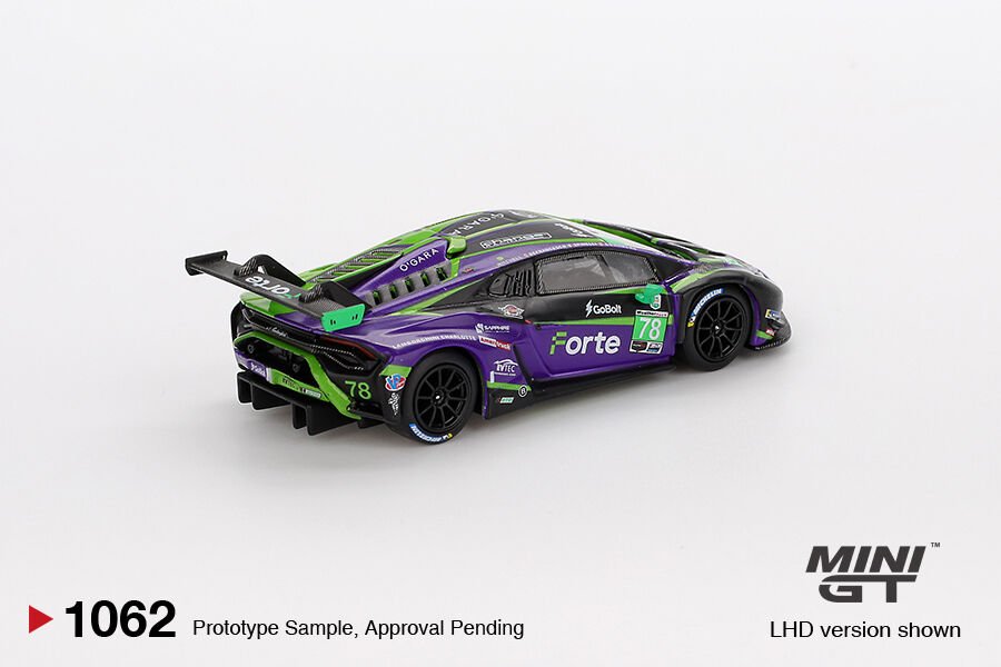Mini GT 1/64 Lamborghini Huracán GT3 EVO2 Forte Racing 2024 IMSA Daytona 24 Hrs