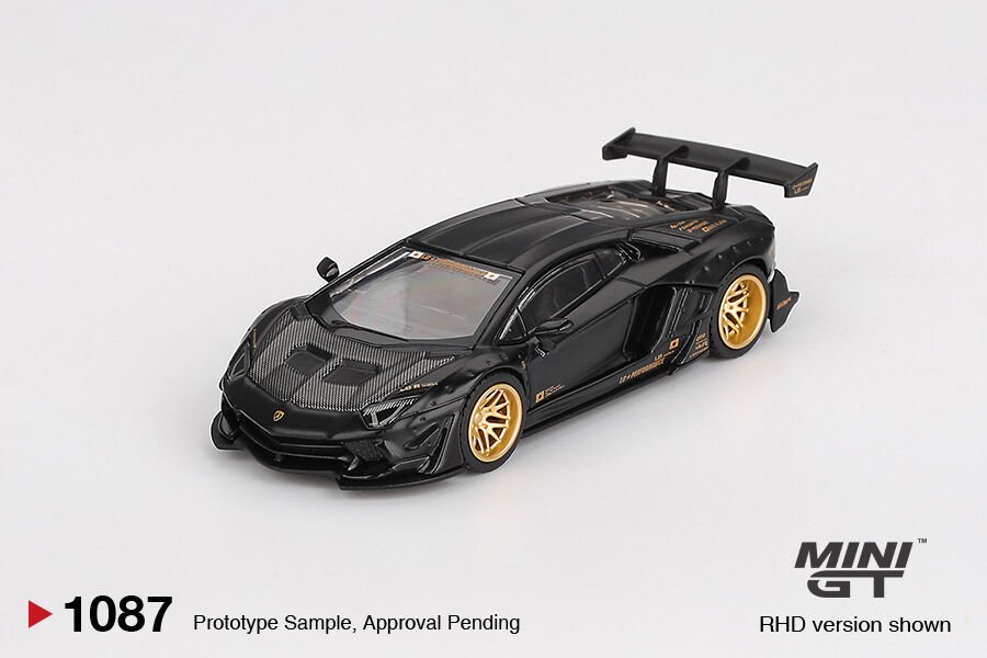 Mini GT 1/64 LB★WORKS Lamborghini Aventador Limited Edition Matte Black
