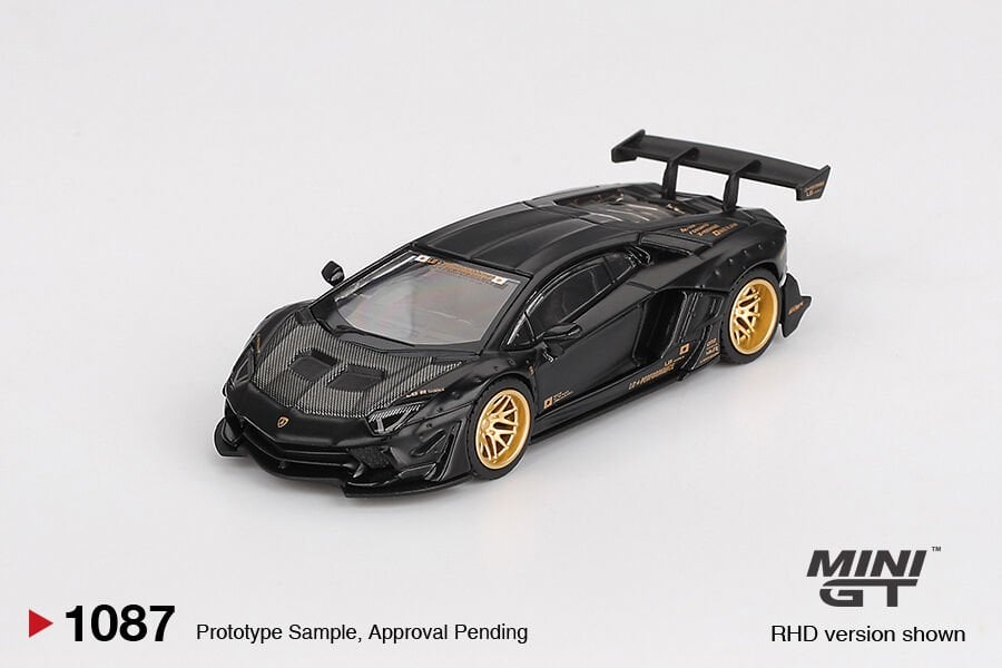 Mini GT 1/64 LB★WORKS Lamborghini Aventador Limited Edition Matte Black