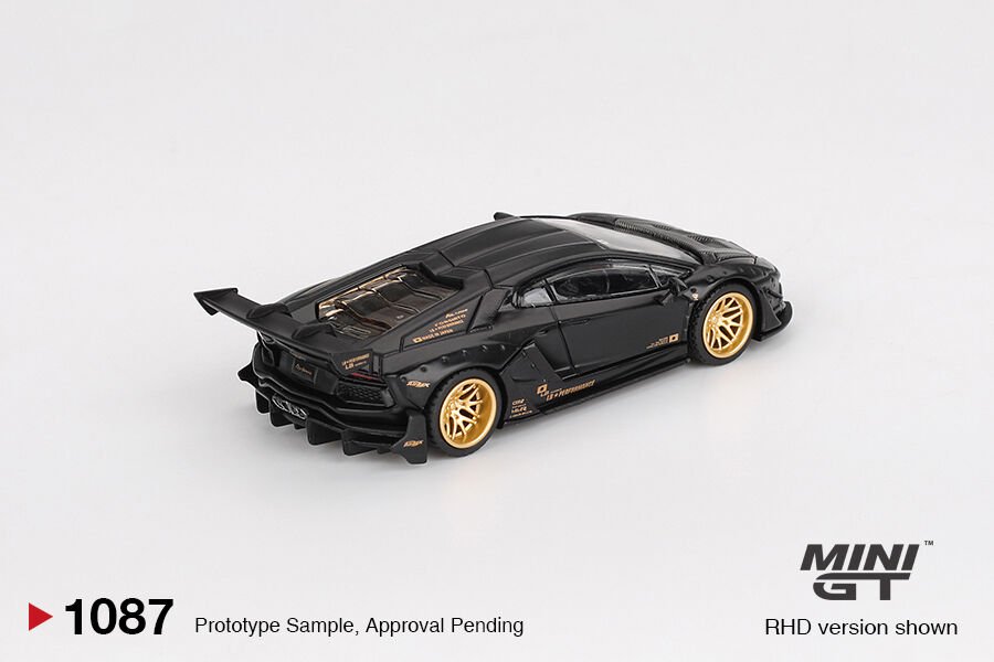 Mini GT 1/64 LB★WORKS Lamborghini Aventador Limited Edition Matte Black