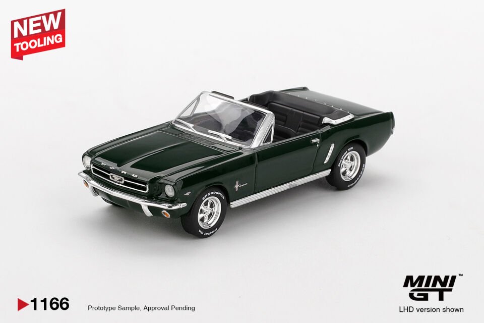 Mini GT 1/64 Ford Mustang Convertible 1964 Highland Green